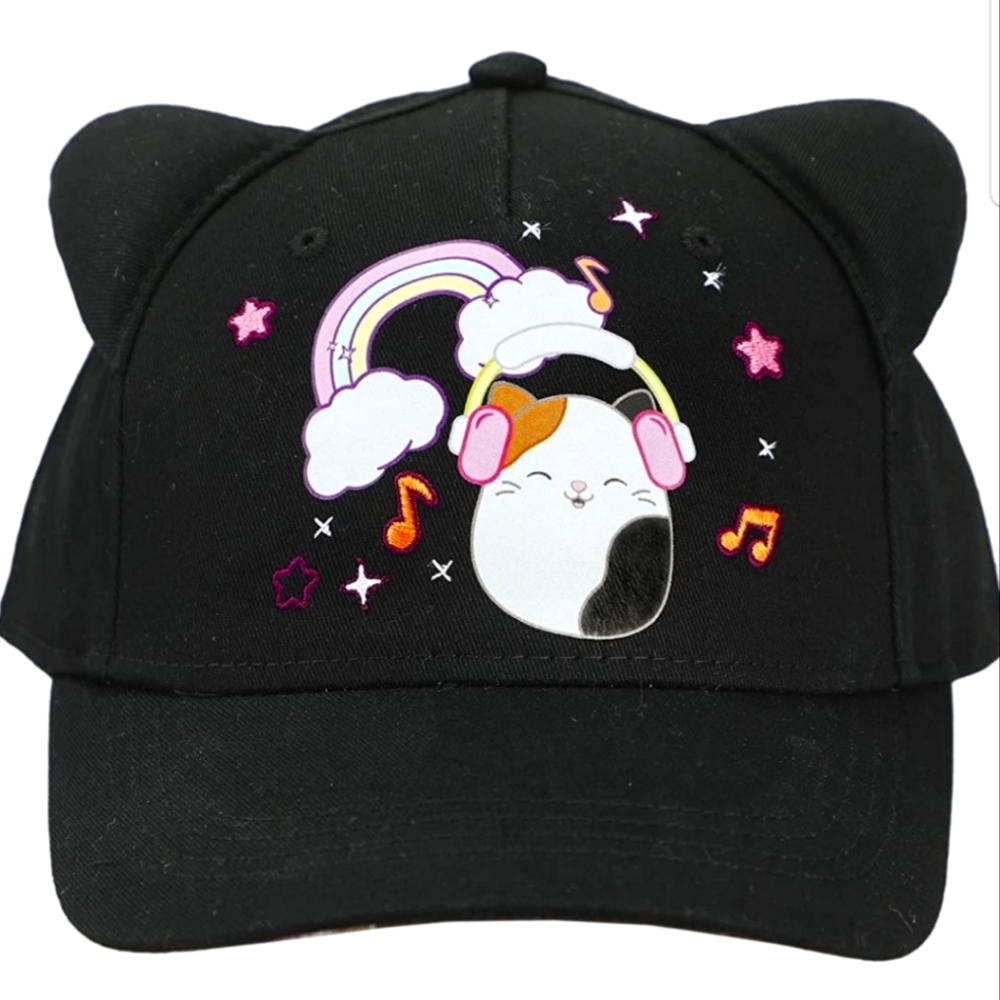 NWT 🐱🐈 Cam the Cat Squishmallow Baseball Cap With Cat Ears